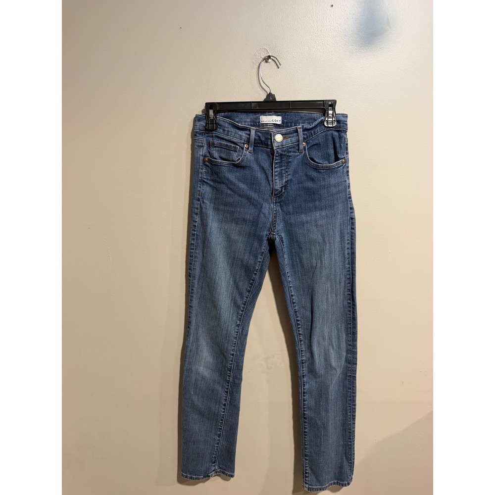 LOFT Modern Straight Jeans Blue Medium Wash Denim Size 28 6 Womens
